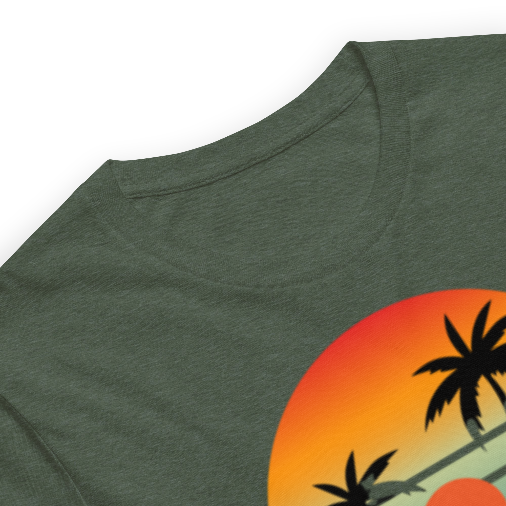 Del Sol T-Shirt Donna Boyfriend Fit - Island Palm Sunset - Cambia Colore Dal Nero Al Multicolore Con Il Sole - 100% Cotone